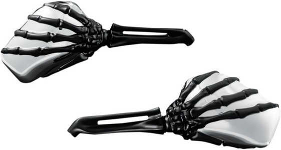 Kuryakyn Skeleton Hand Mirrors With Black Stems And Chrome Heads Mirro i gruppen Reservdelar & Tillbehr / Styren & Tillbehr / Backspeglar & Tillbehr / Backspeglar hos Blixt&Dunder AB (06401100)