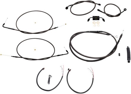 La Choppers Complete Cable Kit For 12-14 Ape Hangers Midnight Series B i gruppen Reservdelar & Tillbehr / Styren & Tillbehr / Vajersatser / Vajersats Dyna hos Blixt&Dunder AB (06620447)