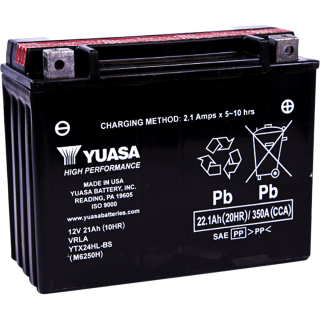 YUASA Batteri  YTX24HL-BS FLT/Road King 80-96 i gruppen Servicedelar & Olja / Slitdelar & underhll / Slitdelar vriga mrken / Batteri / Batteri Hgeffekt hos Blixt&Dunder AB (72-0244)