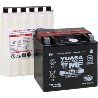 YUASA Batteri YTX14L-BS Sportster XL 04-Upp i gruppen Servicedelar & Olja / Slitdelar & underhll / Slitdelar vriga mrken / Batteri / Batteri Underhllsfria hos Blixt&Dunder AB (72-0245)