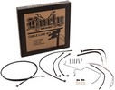 Burly Brand Cable Kit 14" Black Vinyl Stainless Steel Handlebar W/Abs