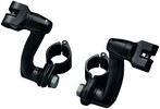 Kuryakyn Longhorn Offset Mounts With 1-1/4" Magnum Quick Clamps Black