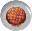 Drag Specialties Snap-In Indicator Light Amber 0.3" Stainless Steel Be