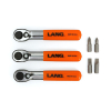 Lang Tools, Mini Ratcheting Bit Wrench. Fine Tooth Univ.