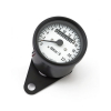 Mini Speedometer, 2:1 Khm Black With White Face Plate Most Models With