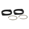 Exhaust Flange And Retainer Kit. Black 84-22 B.T., 86-22 Xl, 08-12Xr12